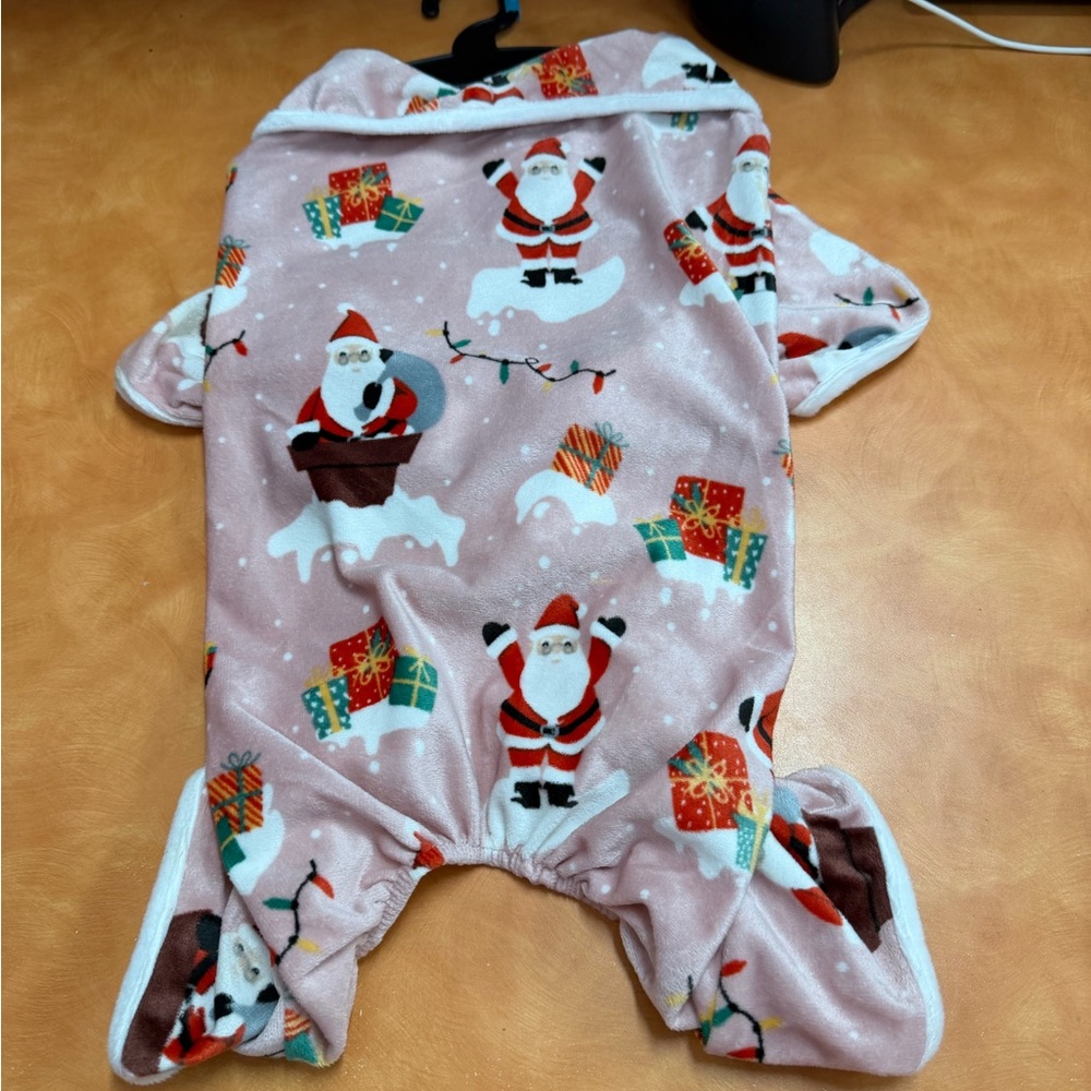 Berkshire Pink Santa Dog Onesie